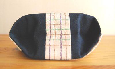 画像3: 【山粧う】11号帆布パッチワークポーチ/Sサイズ